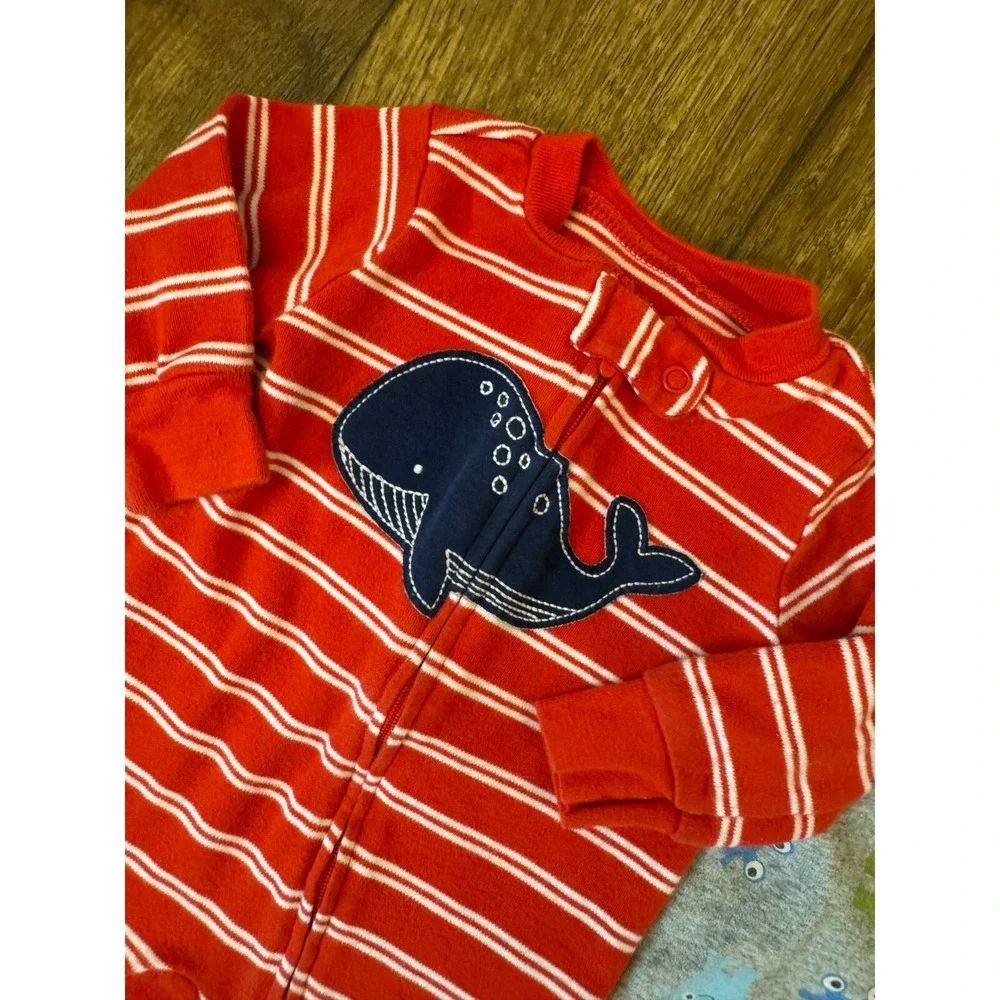 Baby Boy 0/3 Months Footed Sleepers Outfits‎ Zipper Pajamas Clothes Lot Monsters